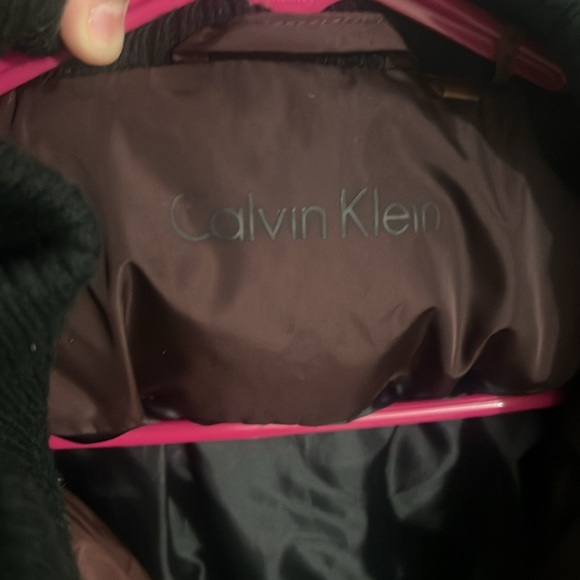 Calvin Klein women’s winter coat jacket zipper jacket maroon color red CK winter - Picture 8 of 16